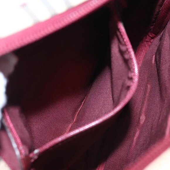 BURBERRY Nova Check Shoulder Bag Canvas Beige Red Auth 112999 - Picture 12 of 16